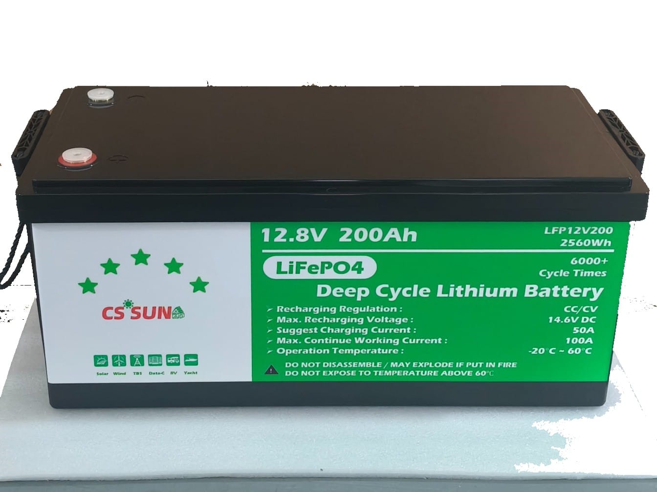 Baterie CS SUN LFP12V200H LiFePo4